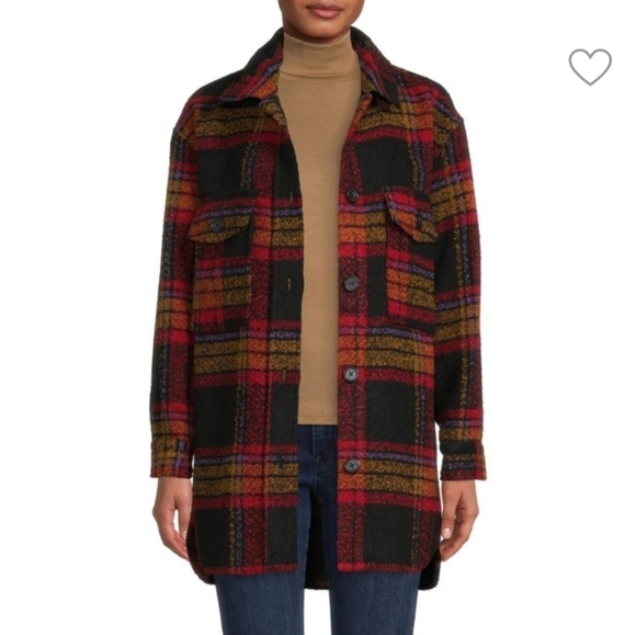 For The Republic Jackets & Blazers - For The Republic Plaid Shirt Jacket